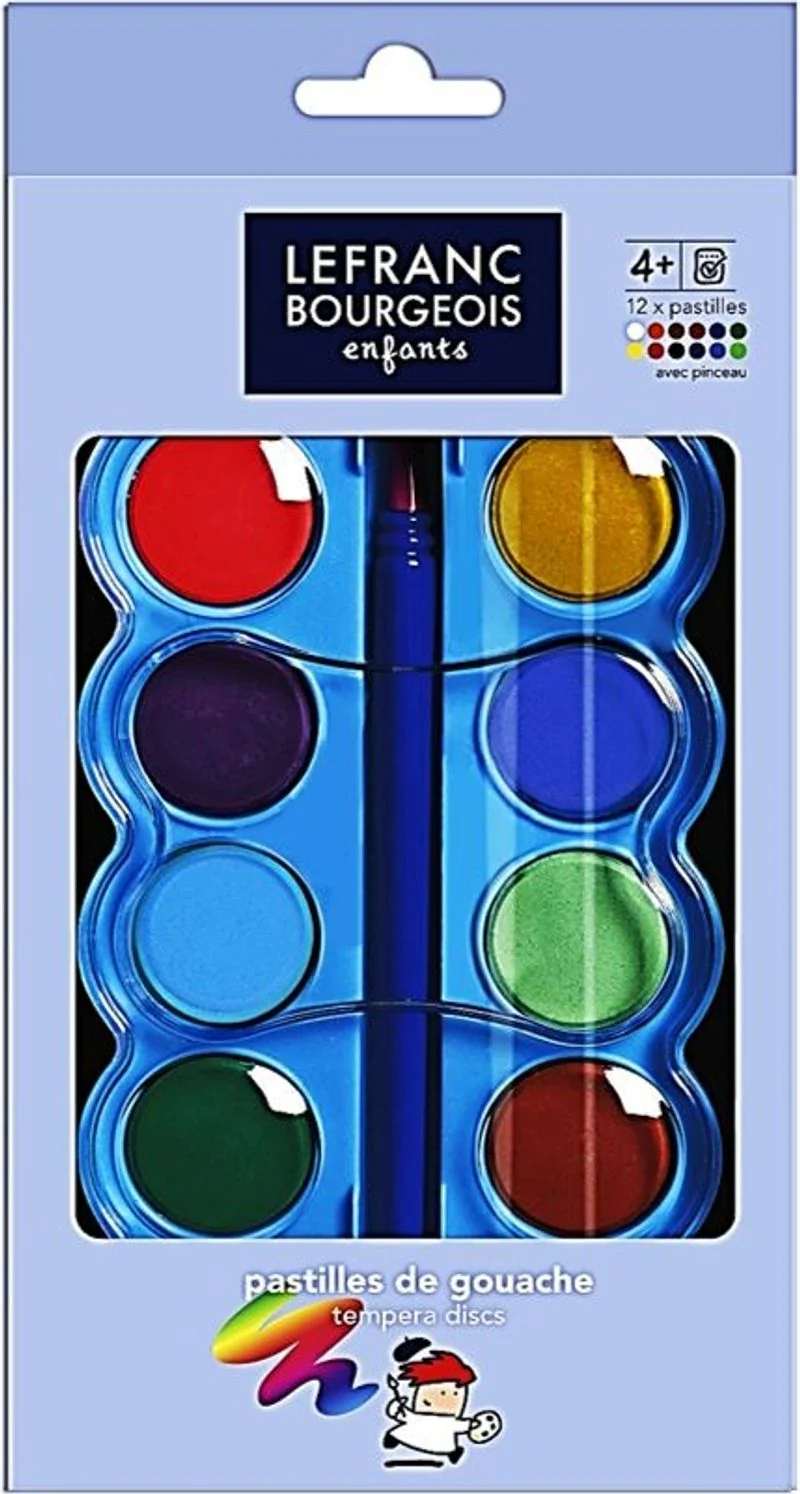 pallet of 12 gouache paint tablets (#119876)