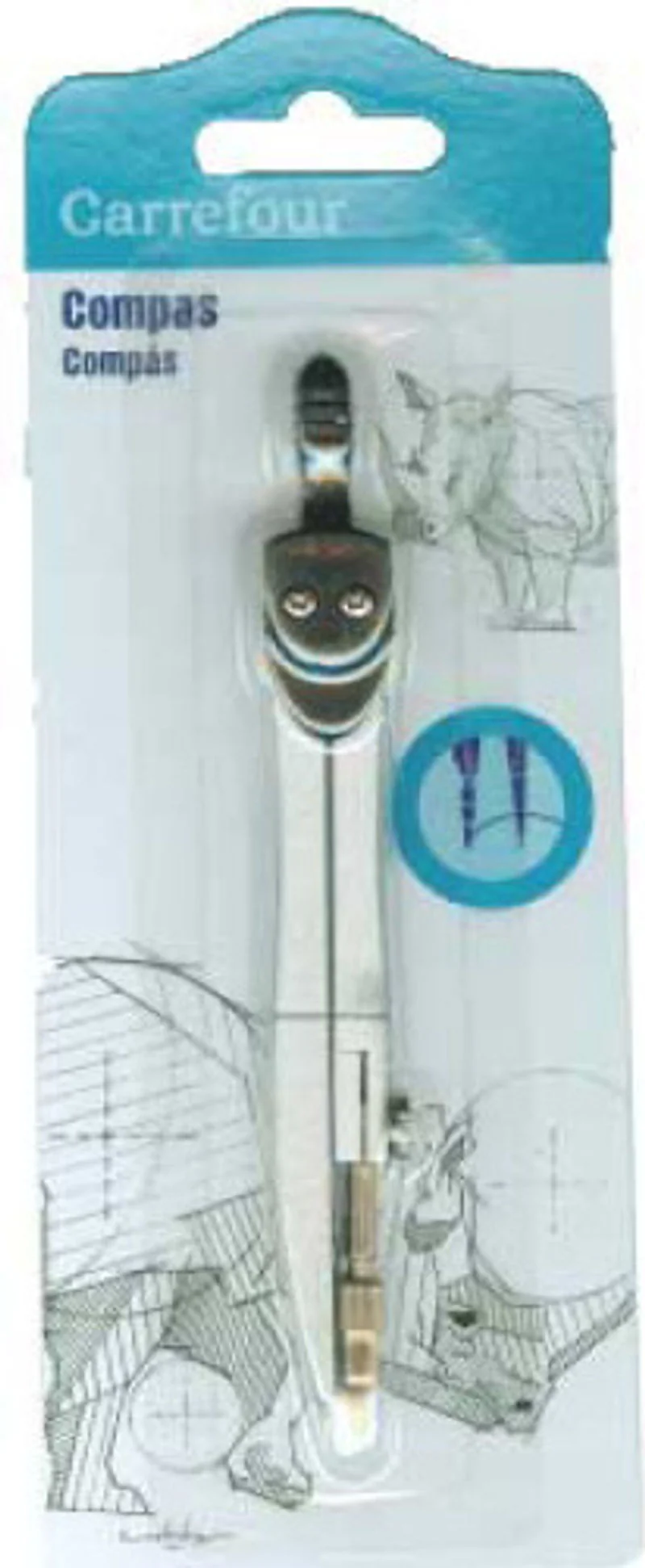 metal compass with pencil (#119903)