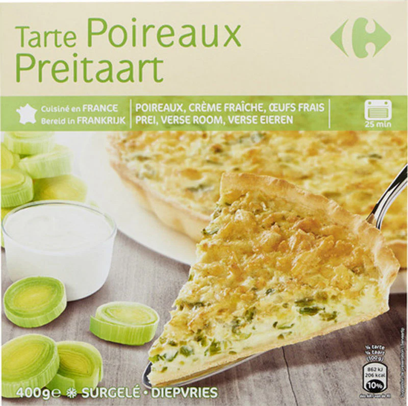 leek tart thin crust 400g (#120118)