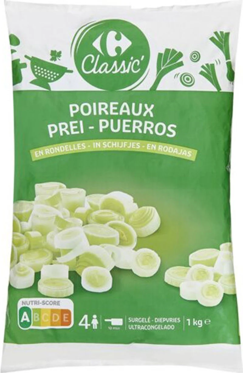 sliced leeks 1kg (#120185)
