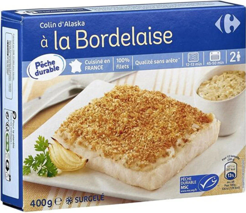 bordelaise pollock fillet 400g (#120220)