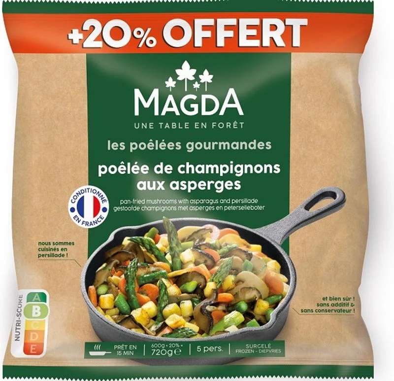 pan-fried mushrooms with asparagus 720g (#120577)