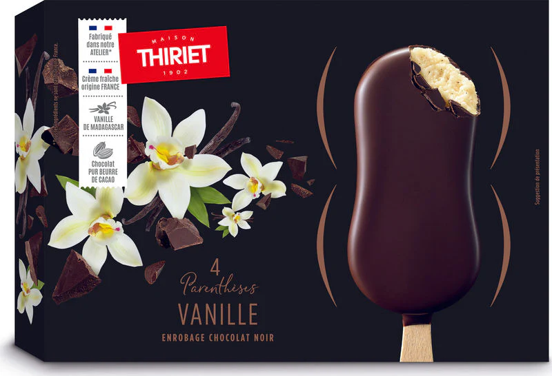 parenthese ice cream bars vanilla dark choco 280g 280gx4pc (#120604)