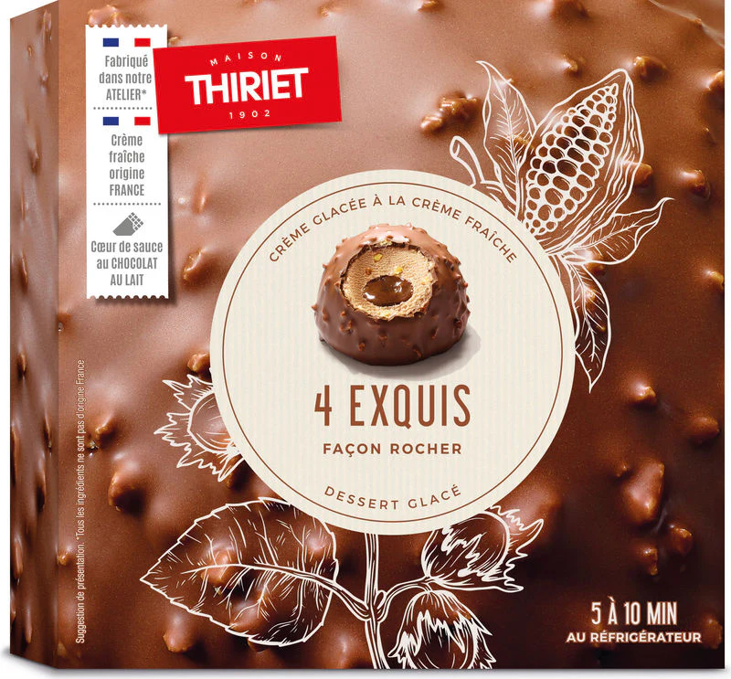 exquis rocher style chocolate dessert 340g 340gx4pc (#120614)