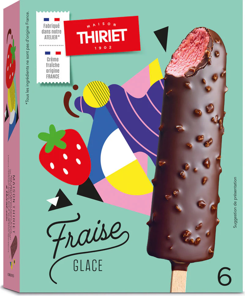ice cream sticks strawberry 240g 240gx6pc (#120620)