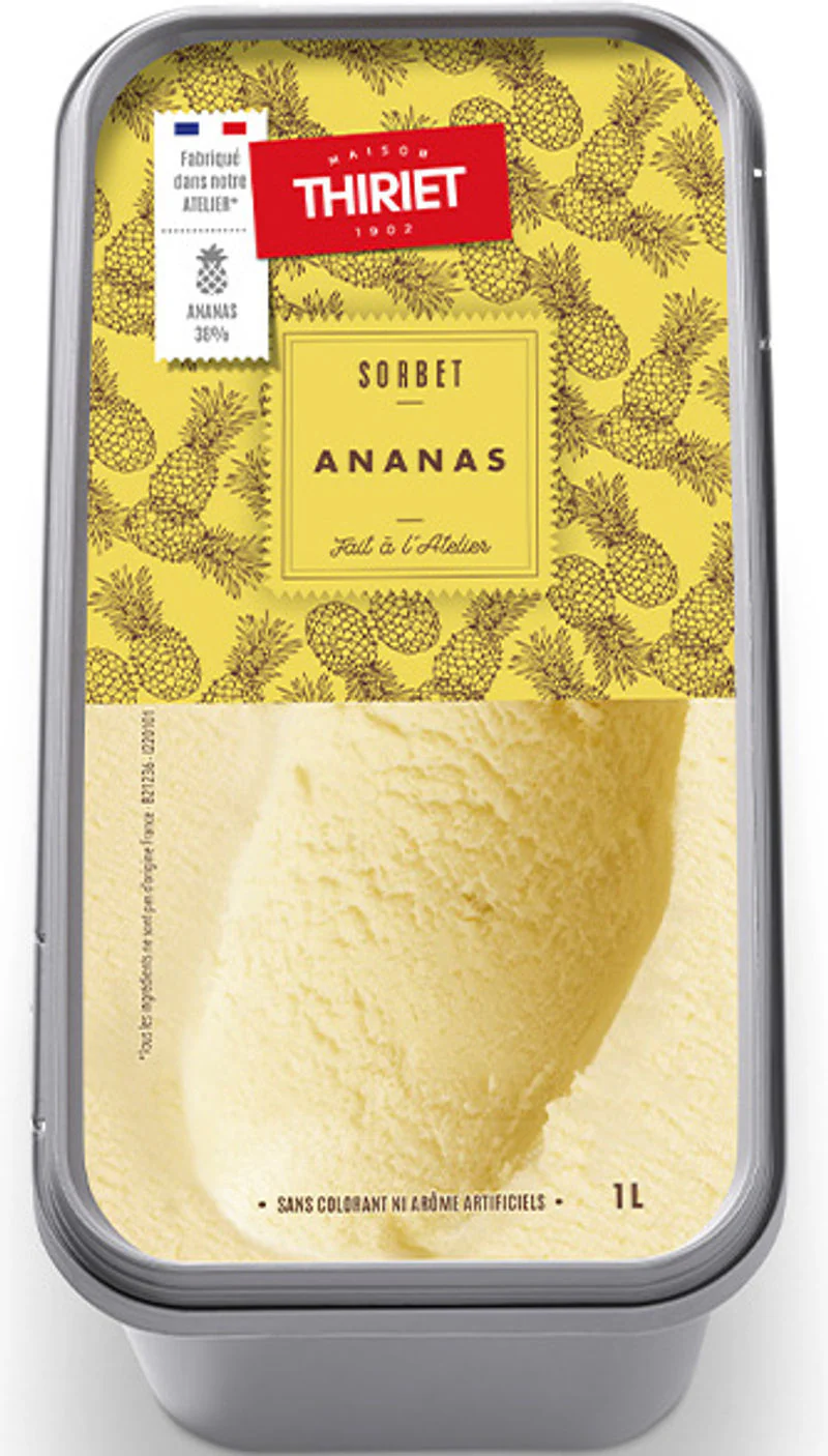 ice cream tub pineapple sorbet 1l (#120657)