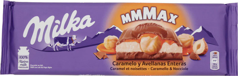 MILK CHOCOLATE BAR WITH WHOLE HAZELNUTS 300G (#120910)