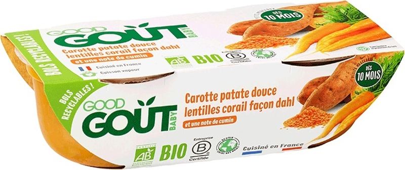 carrots sweet potato lentils dahl 2x190g (#121405)