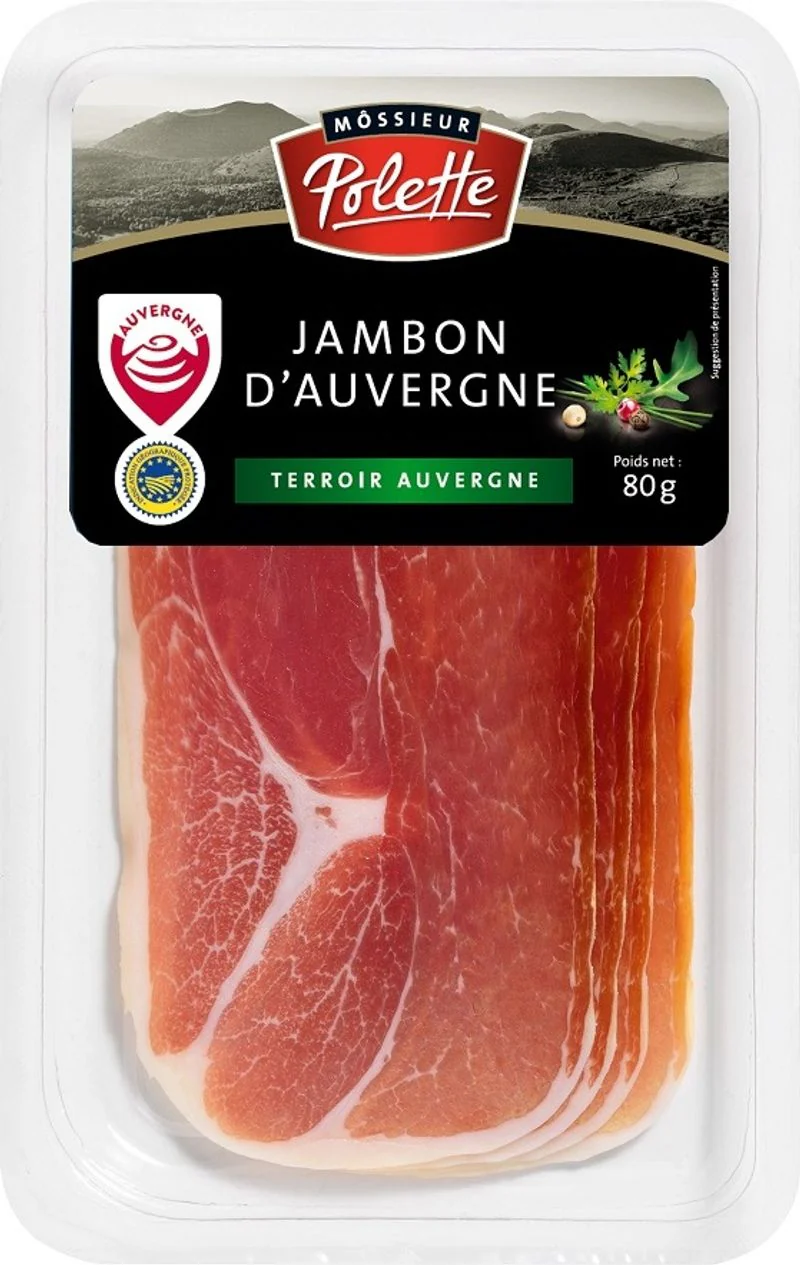 auvergne igp cured dry ham 80g (#121435)