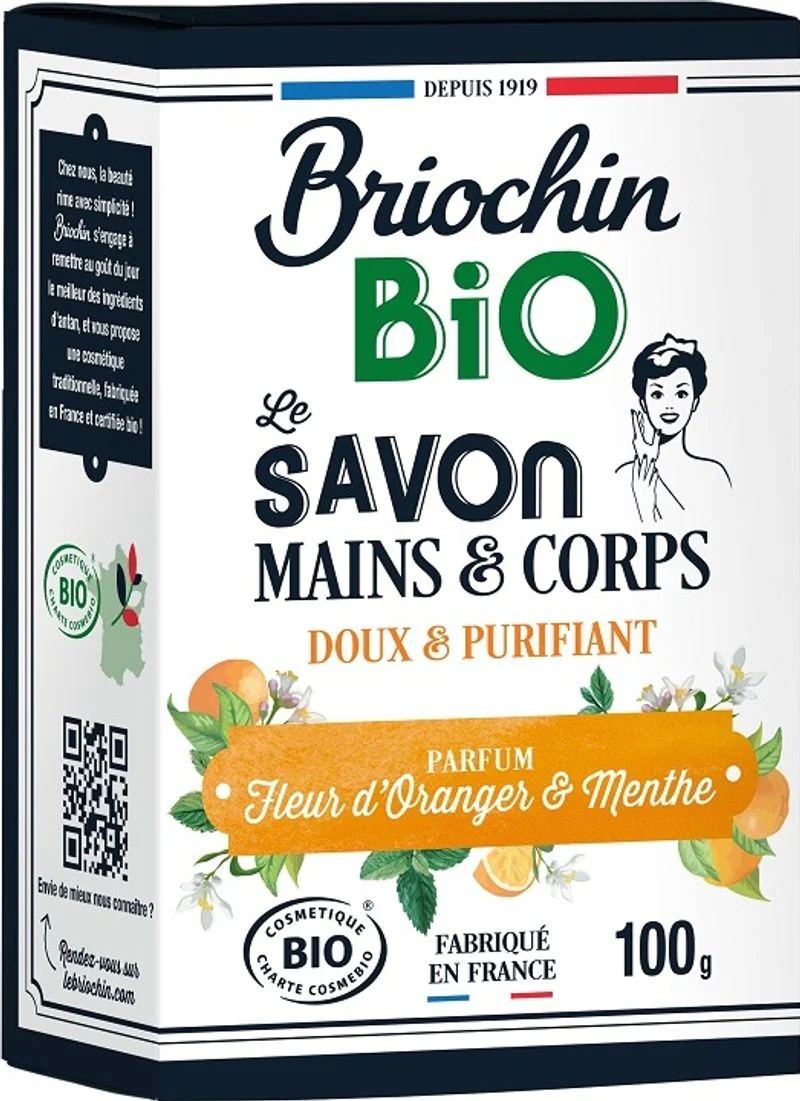 organic orange and mint solid soap 100g (#122043)