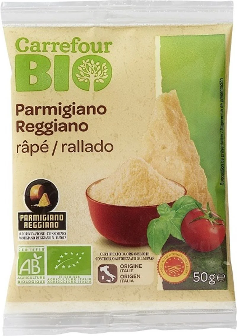 org grated pdo parmigiano reggiano cheese 50g (#122048)