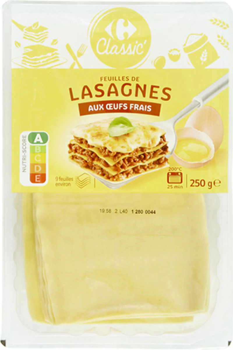 lasagne sheets pasta 250g (#122121)