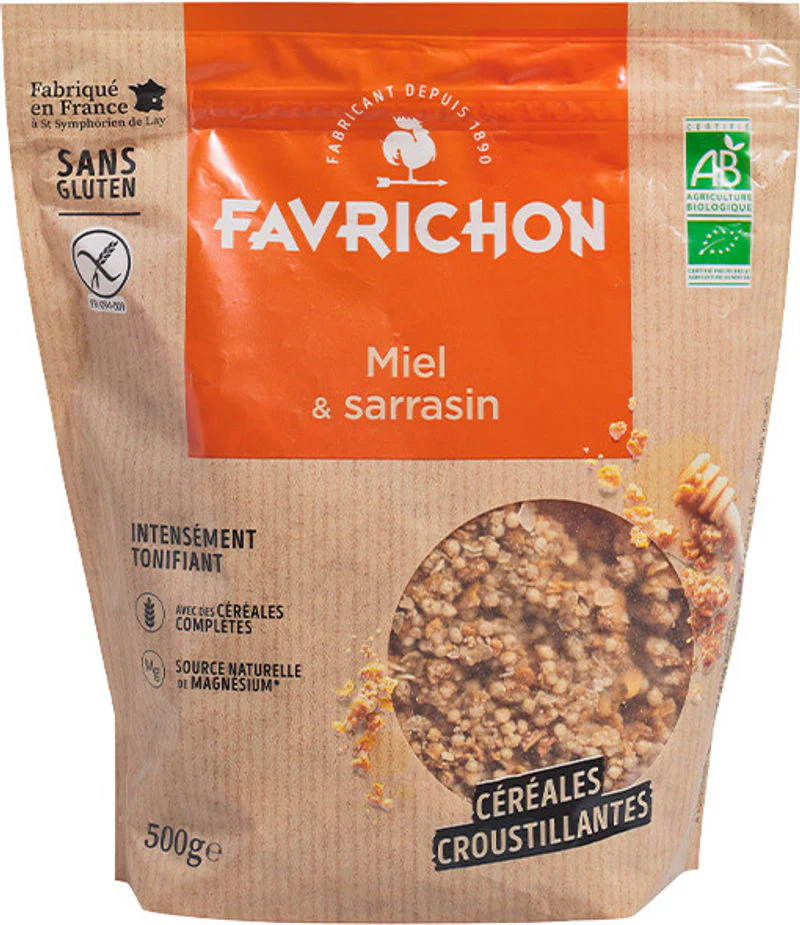 organic honey buckwheat muesli 500g (#122180)