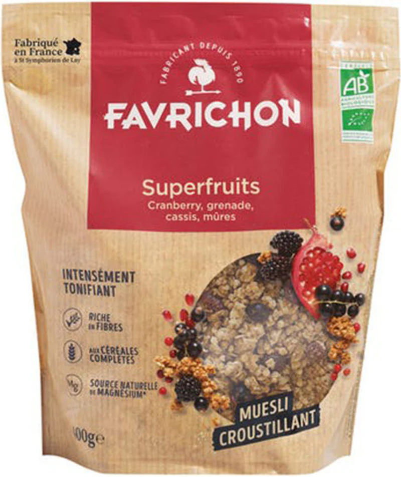 organic crunchy superfruit muesli 400g (#122205)