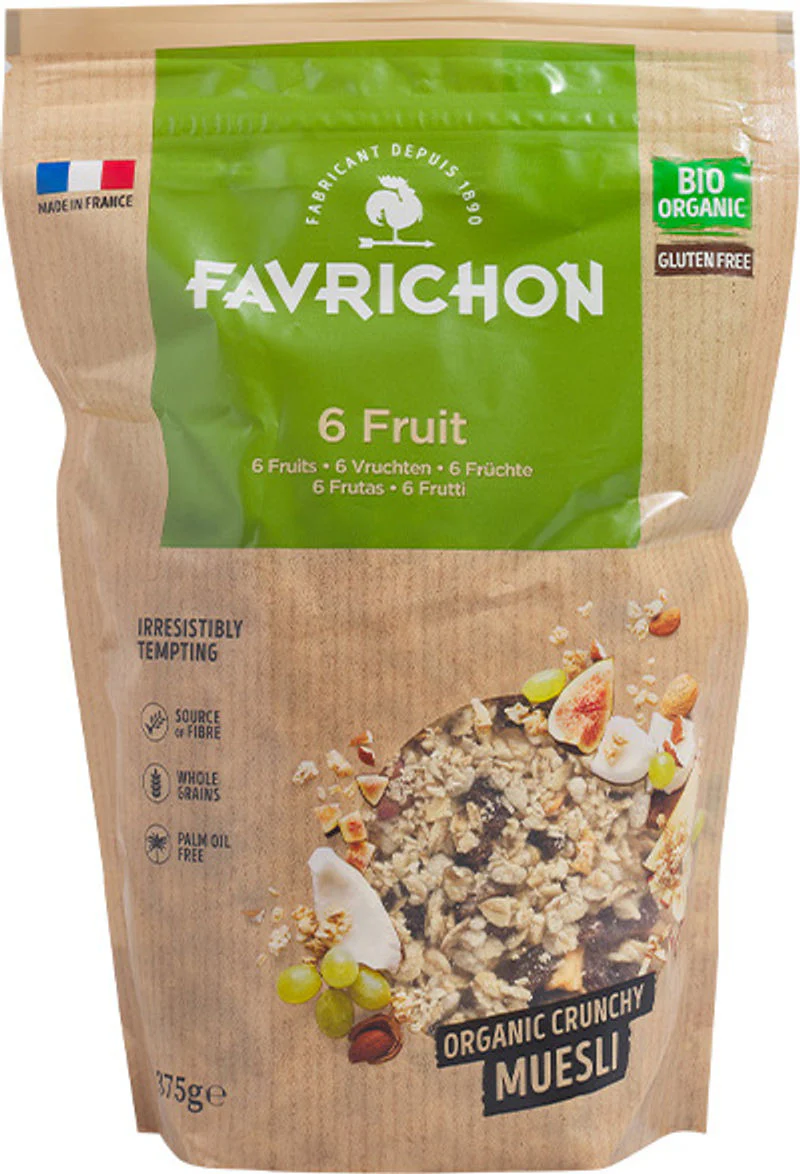organic 6 fruits muesli 375g (#122211)