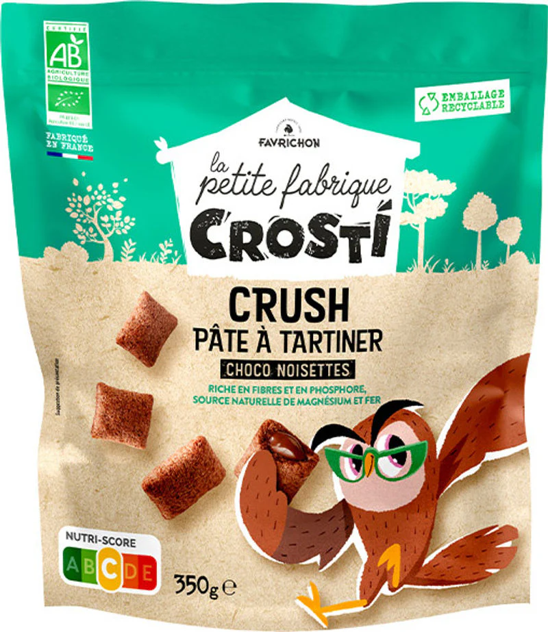 organic crosti crush chocolate hazelnut 350g (#122222)
