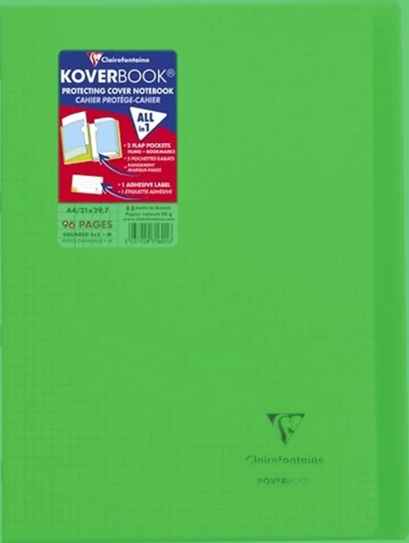 notebook cover dark green small squares \clairefontaine (#122226)