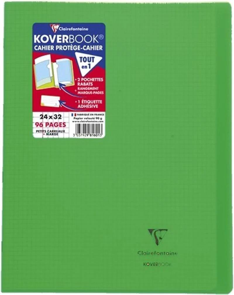 notebook cover dark green small squares \clairefontaine (#122229)