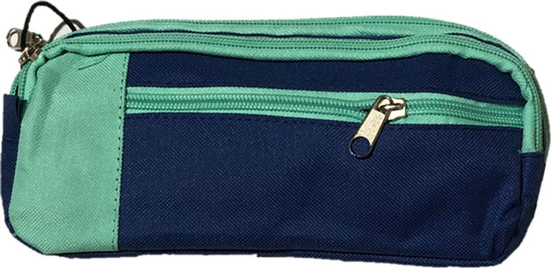bicolor zip pencil case blue green (#122268)