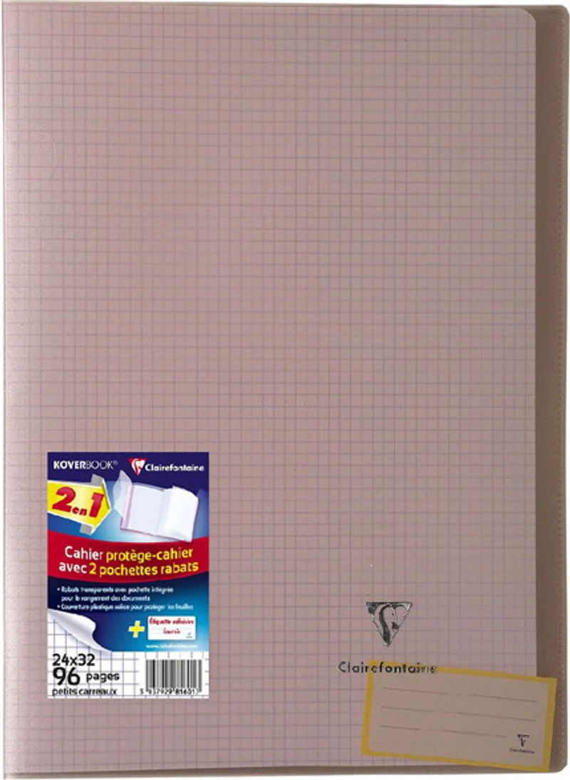 notebook cover clear small squares (#122302)