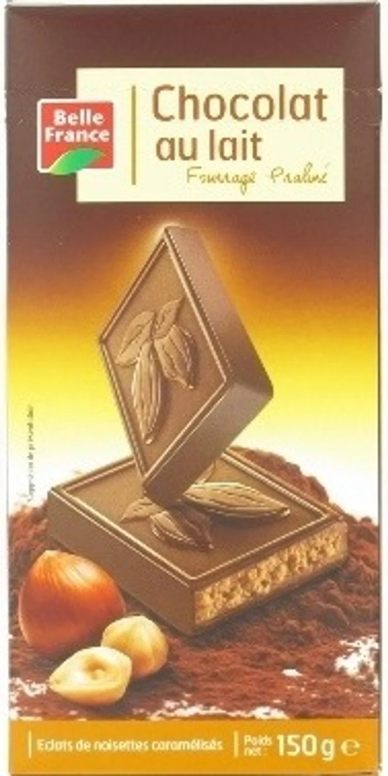 praline filled milk chocolate 150g (#122377)