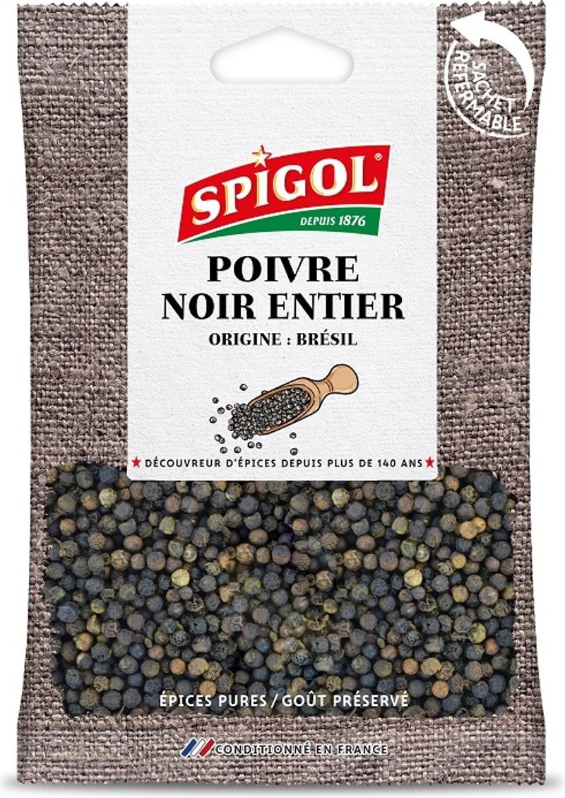 whole black pepper 70g (#122507)