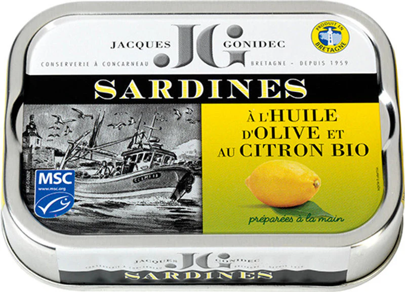 organic sardines with lemon 115g (#122537)