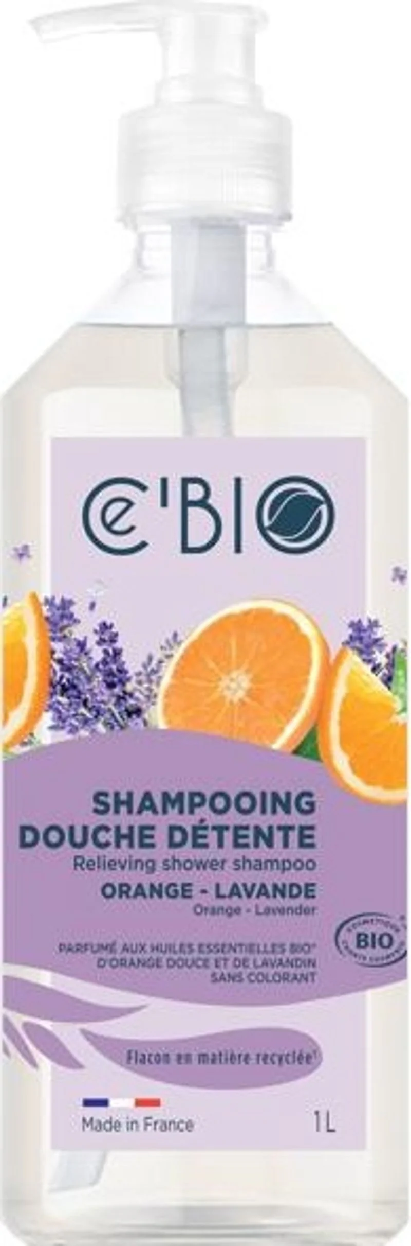 organic orange lavander shampoo shower 1000ml (#122891)