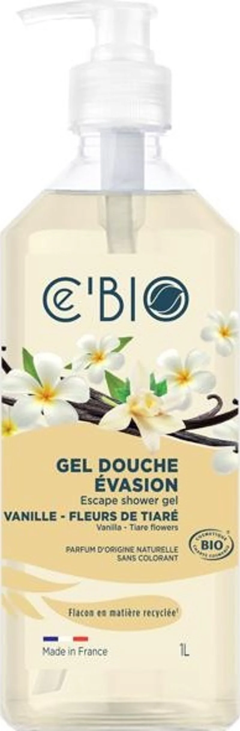 organic vanilla tiare flower shower gel 1l (#122915)