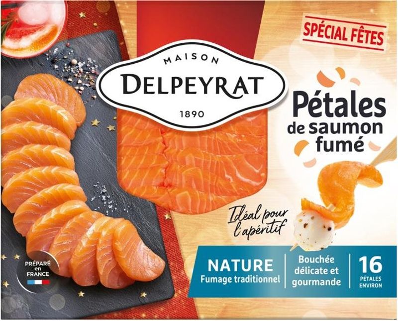 plain smoked salmon slices 160g\delpeyrat (#122990)