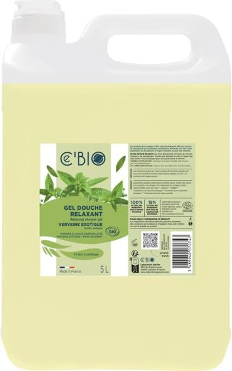 organic verbena shower and bath gel 5l (#123015)