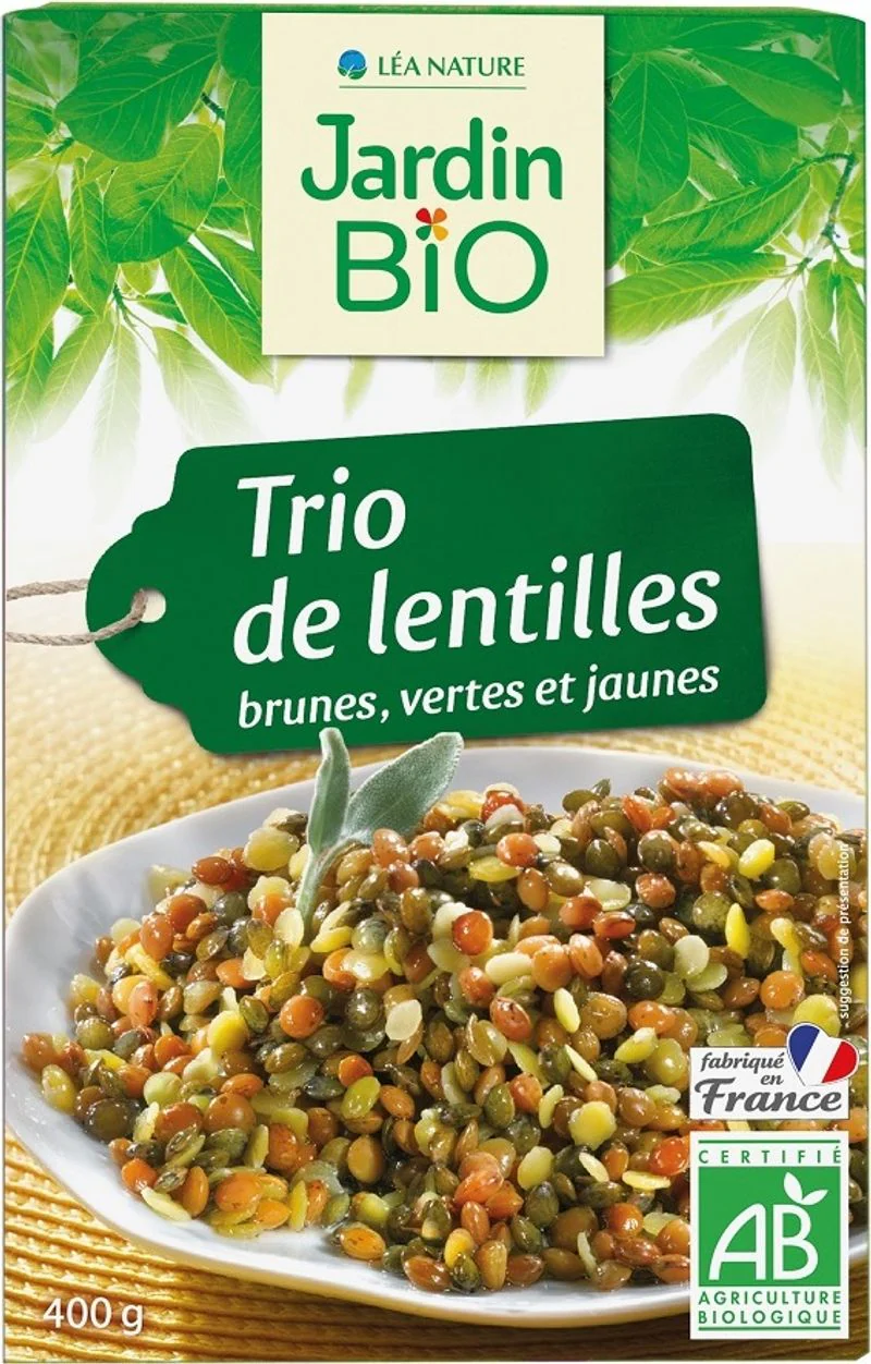 organic lentils trio 400g\jardin bio (#123620)