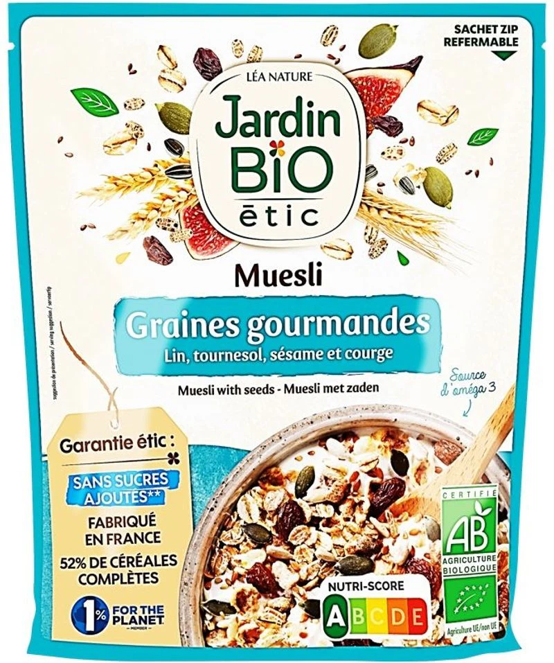 muesli with gourmet seeds 375g\jardin bio (#124068)