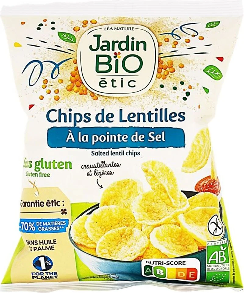 lightly salted lentil crisps 50g (#124159)