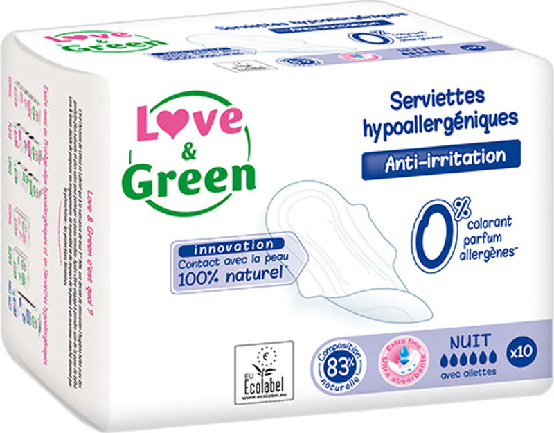 ecological night sanitary pads 10pc (#124767)