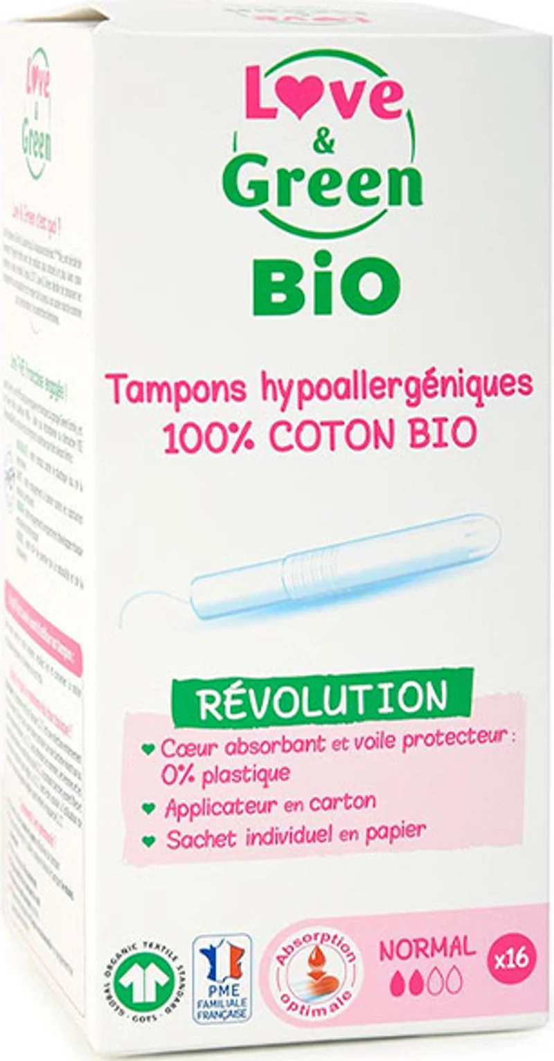 organic regular tampon with applicator 16pc (#124770)