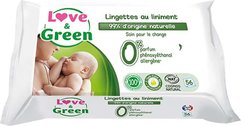 organic liniment baby wipes 56pc (#124789)