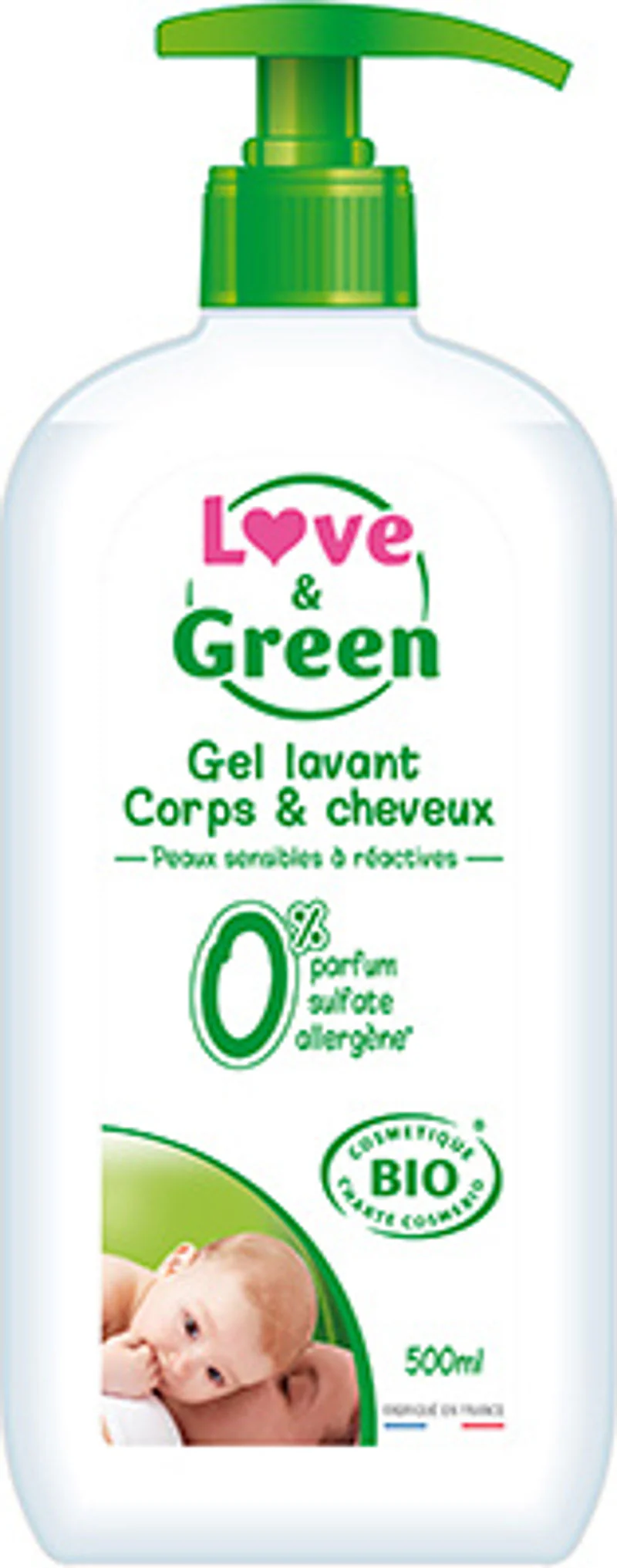 organic baby body hair gel 500ml (#124790)