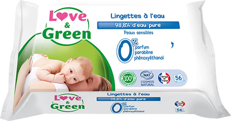 organic water baby wipes 56pc (#124793)
