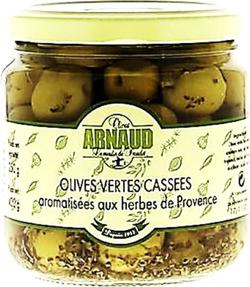 broken green olives provence herbs 250g (#124862)