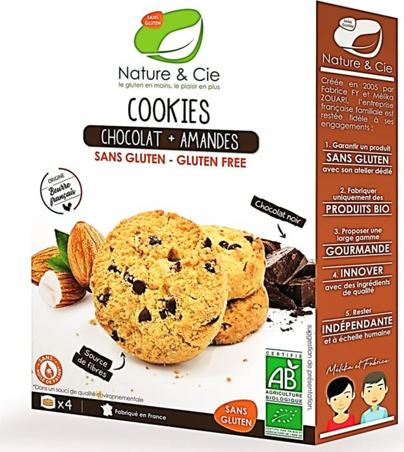 chocolate and almond cookies 135g (#125239)