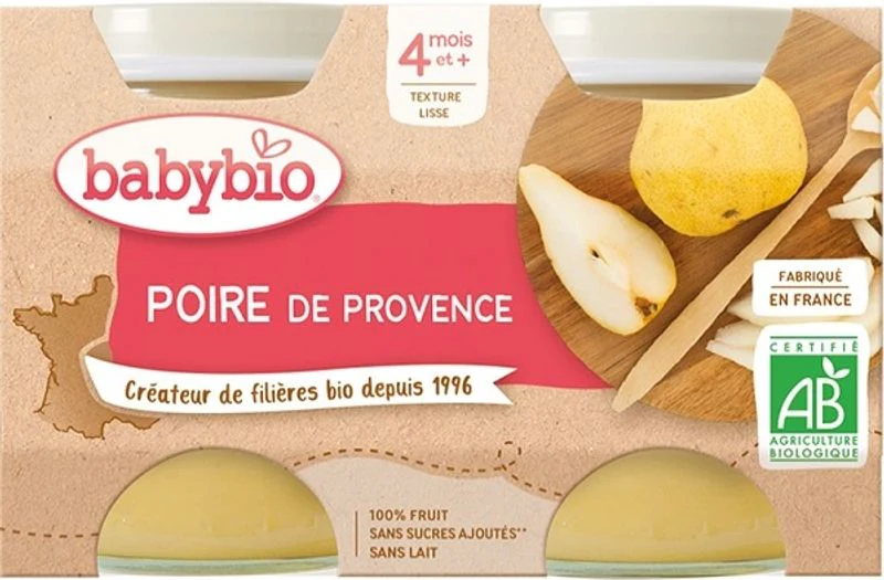 organic provence pear puree 2x130g (#125601)