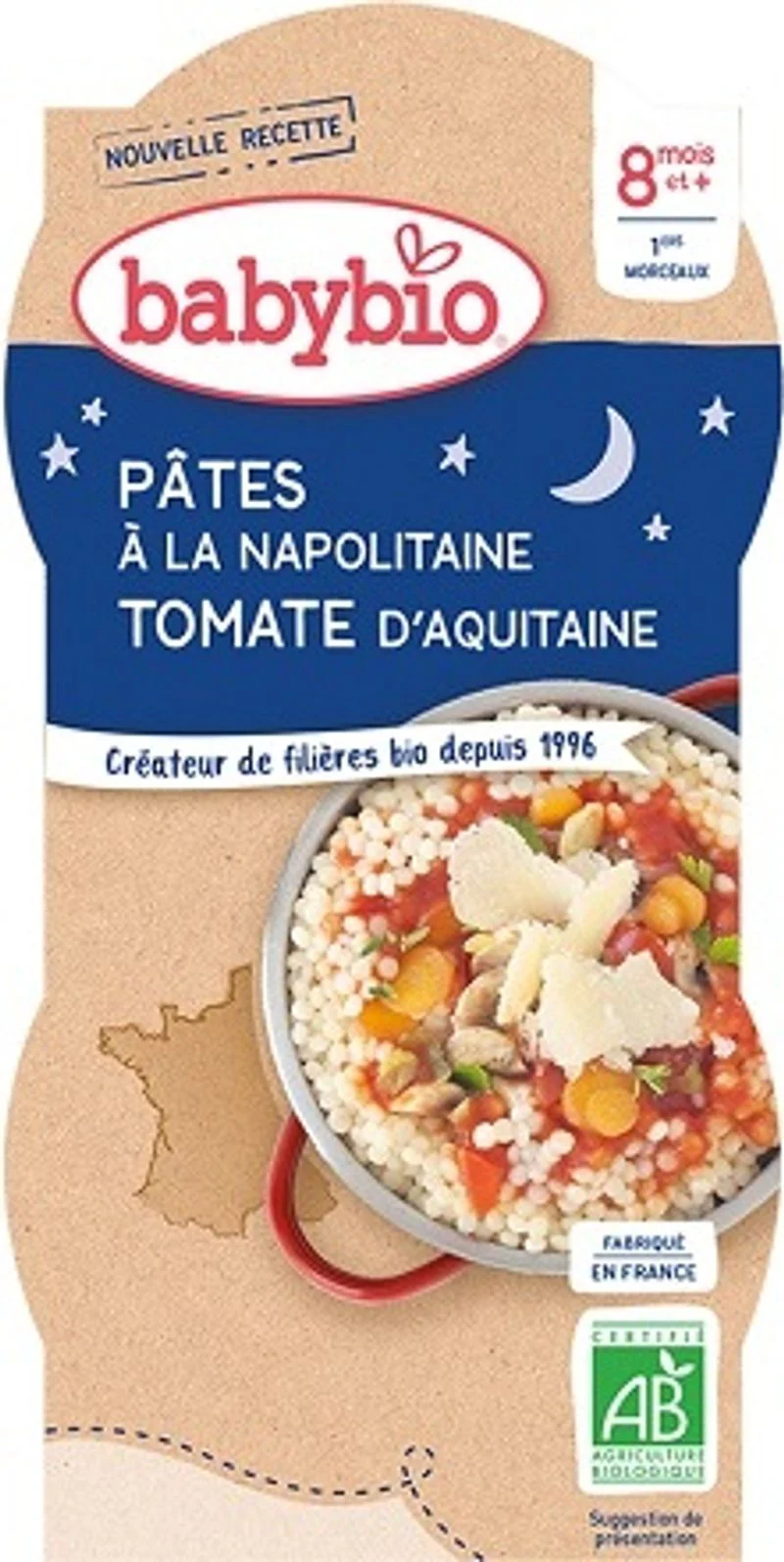 organic neapolitan pasta baby food 2x200g (#125612)