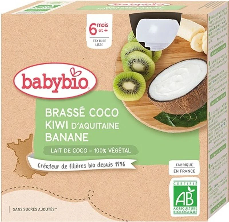 organic coconut kiwi banana yogurt 4x85g (#125643)