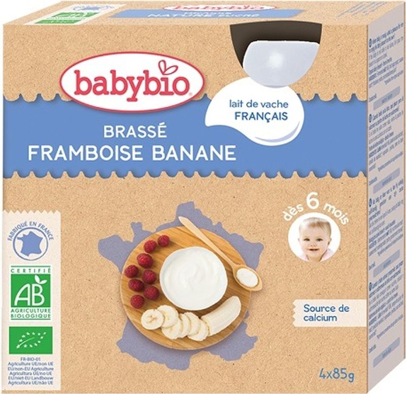 organic raspberry banana yogurt 4x85g (#125650)