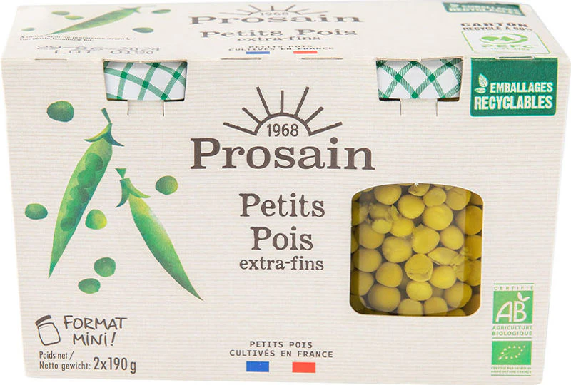 organic green peas extra fine 2x190g (#125723)