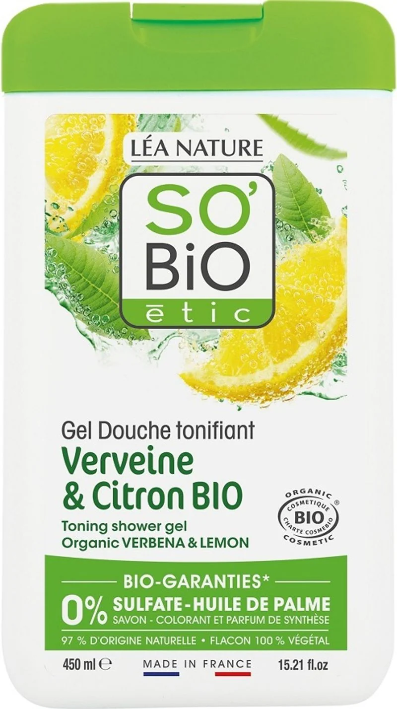 organic verbena lemon shower gel 450ml (#126095)
