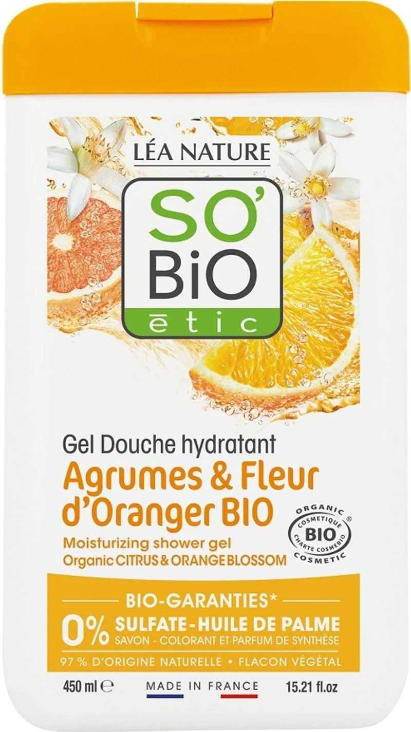 organic citrus orange shower gel 450ml (#126098)