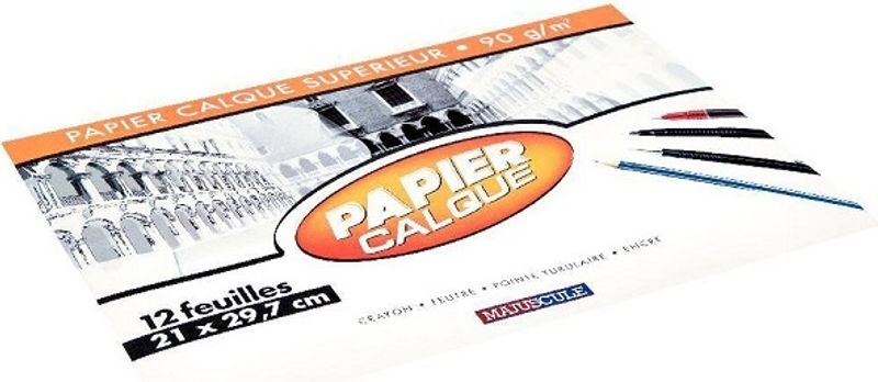 pack of 12 tracing paper a4 (#126143)