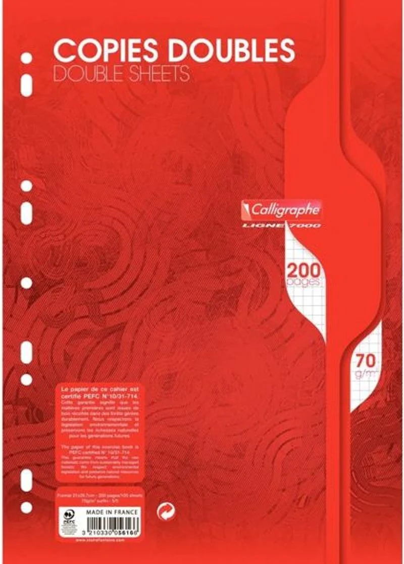 50 double sheets punched a4 (#126280)